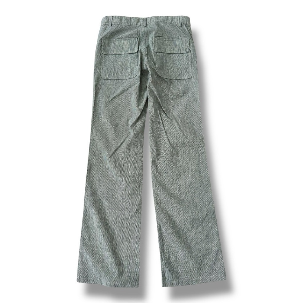 Bonpoint | Grey/Blue Railroad Stripe Flared Trousers (12 yrs) 🍒 - Picture 3 of 7